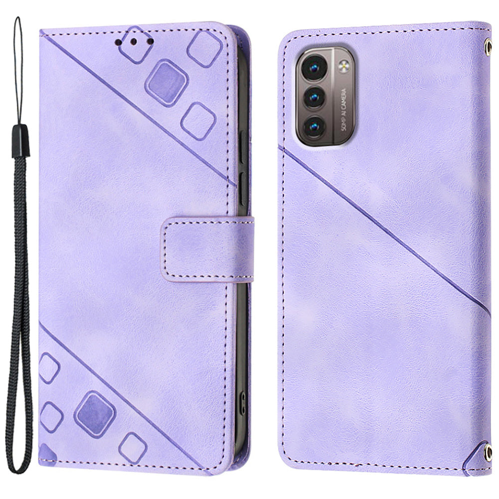 PT005 YB Imprinting Series-6 for Nokia G21 4G / G11 4G Phone Stand Case Wallet PU Leather Phone Cover