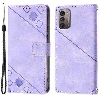 PT005 YB Imprinting Series-6 for Nokia G21 4G / G11 4G Phone Stand Case Wallet PU Leather Phone Cover