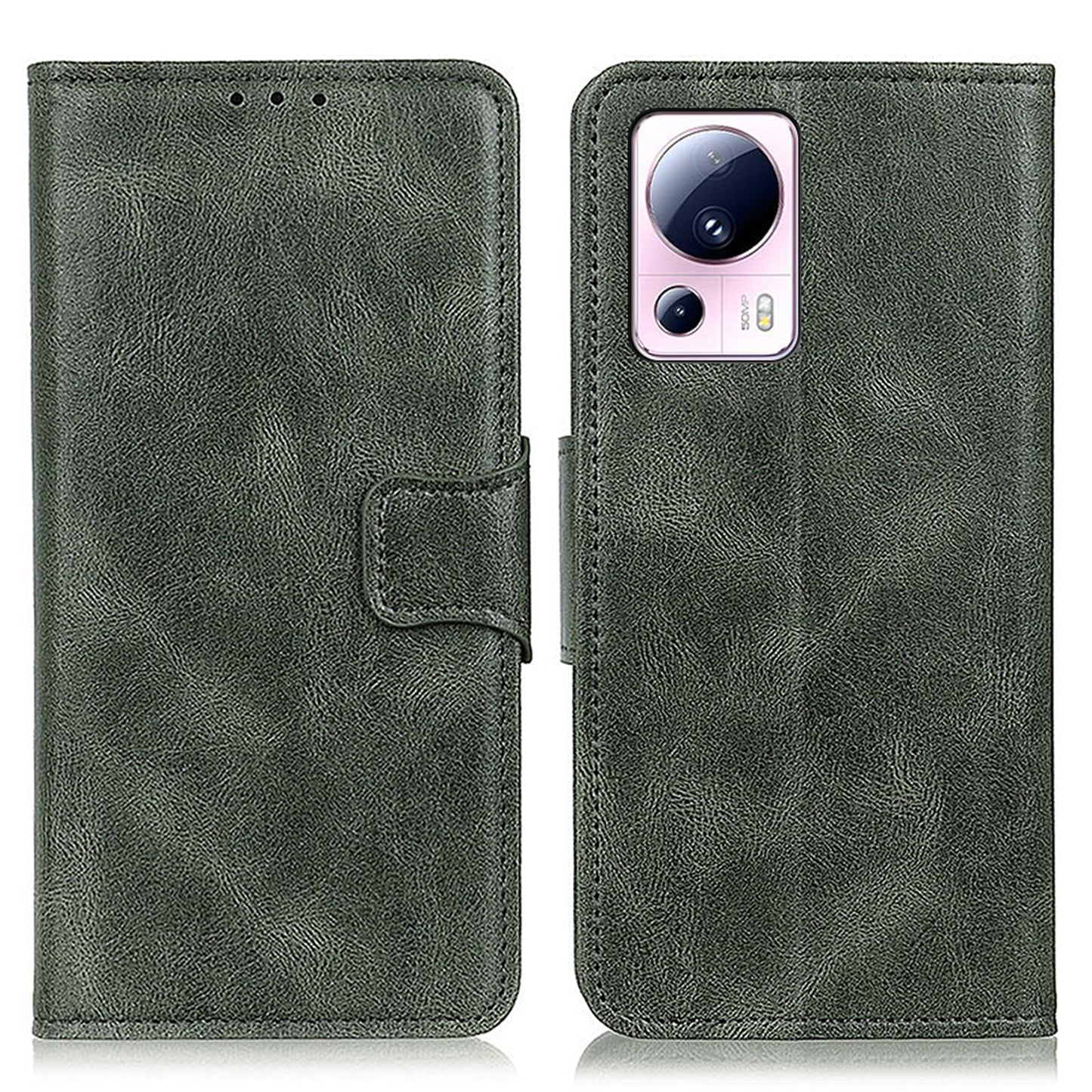 Flip Phone Wallet Case For Xiaomi 13 Lite / Civi 2 5G , Crazy Horse Texture PU Leather Stand Phone Cover