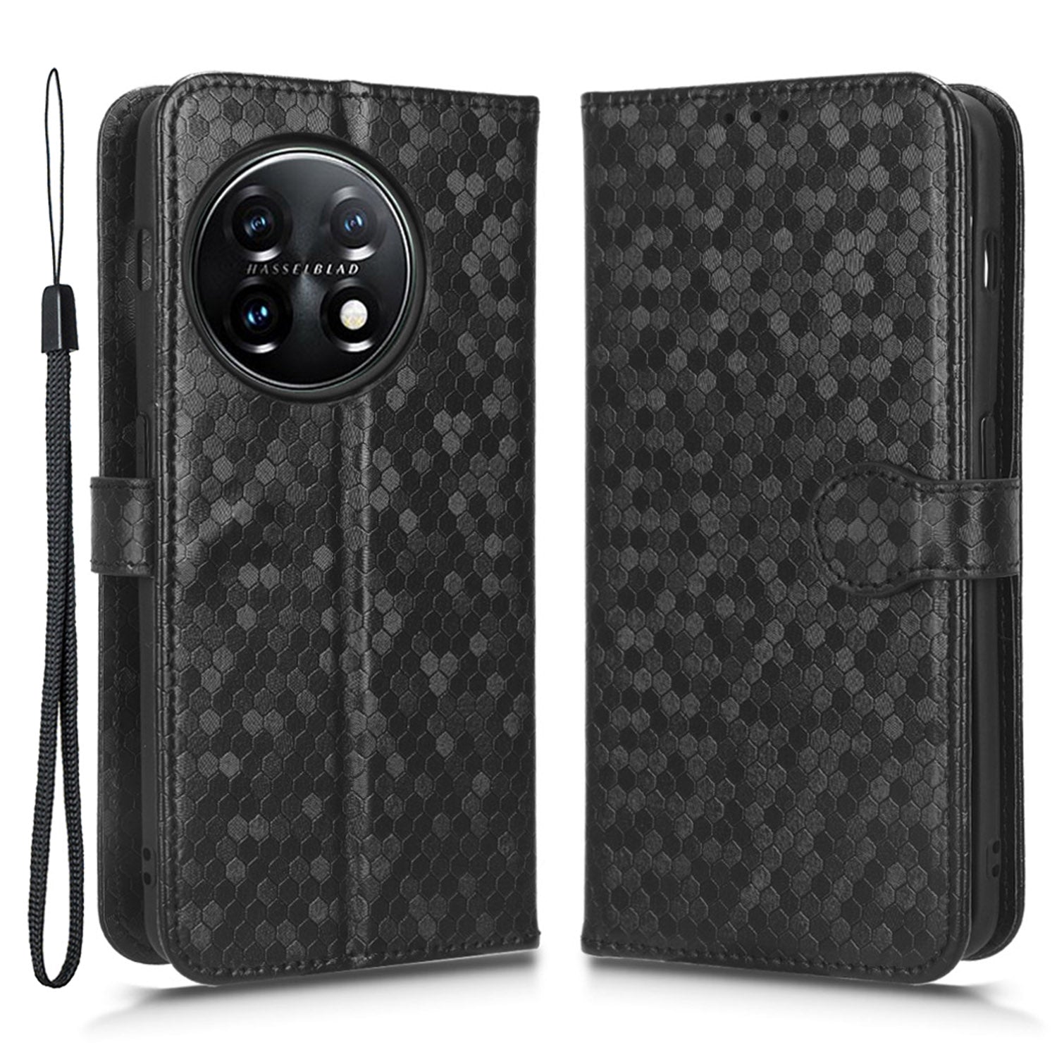 For OnePlus Ace 2 5G  /  OnePlus 11R 5G PU Leather Phone Cover Stand Wallet with Dot Pattern Imprinting