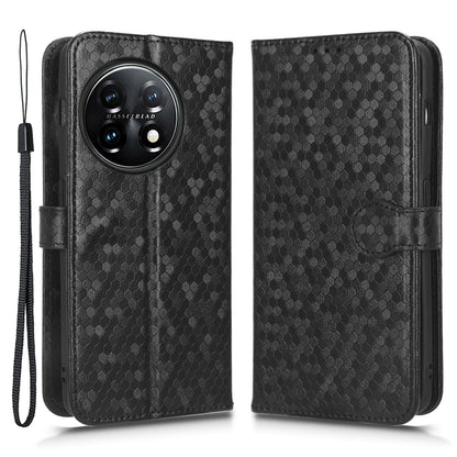 For OnePlus Ace 2 5G  /  OnePlus 11R 5G PU Leather Phone Cover Stand Wallet with Dot Pattern Imprinting