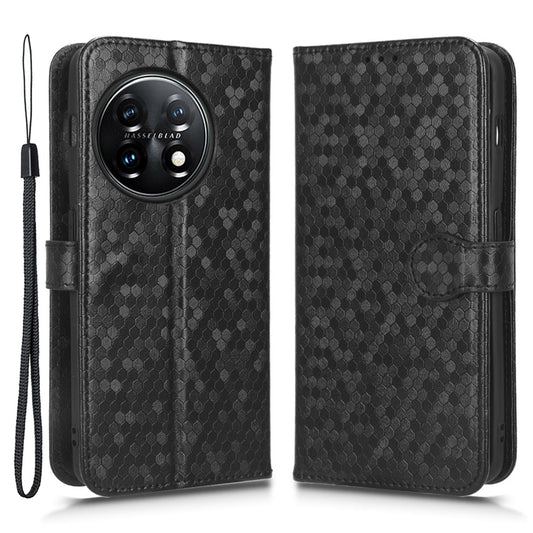 For OnePlus Ace 2 5G  /  OnePlus 11R 5G PU Leather Phone Cover Stand Wallet with Dot Pattern Imprinting