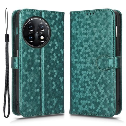 For OnePlus Ace 2 5G  /  OnePlus 11R 5G PU Leather Phone Cover Stand Wallet with Dot Pattern Imprinting