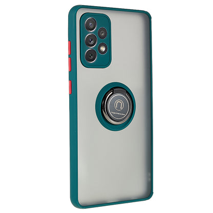 For Samsung Galaxy A72 4G / 5G Ring Kickstand Phone Case PC + TPU Protective Phone Cover