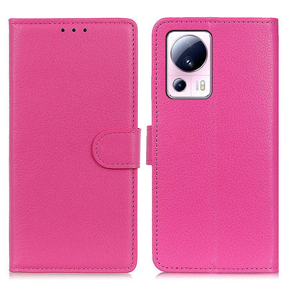 For Xiaomi 13 Lite / Civi 2 5G Shockproof Phone Case Litchi Texture Wallet Stand Leather Mobile Phone Cover