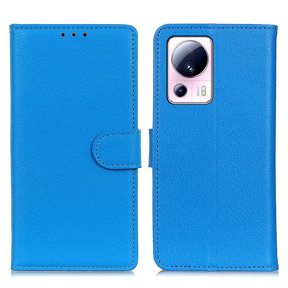For Xiaomi 13 Lite / Civi 2 5G Shockproof Phone Case Litchi Texture Wallet Stand Leather Mobile Phone Cover