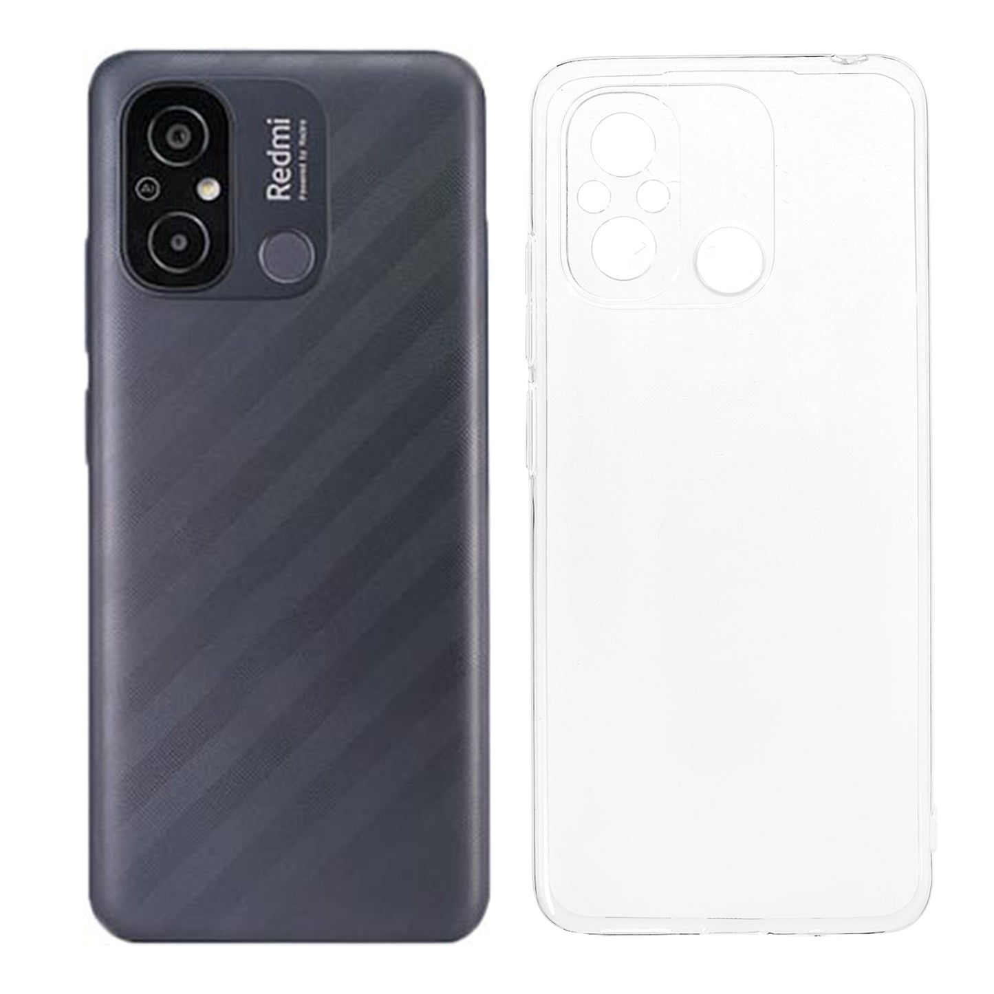 For Xiaomi Redmi 12C 4G / Redmi 11A 4G Protective Case Soft TPU Cover Transparent 1.5mm Phone Case
