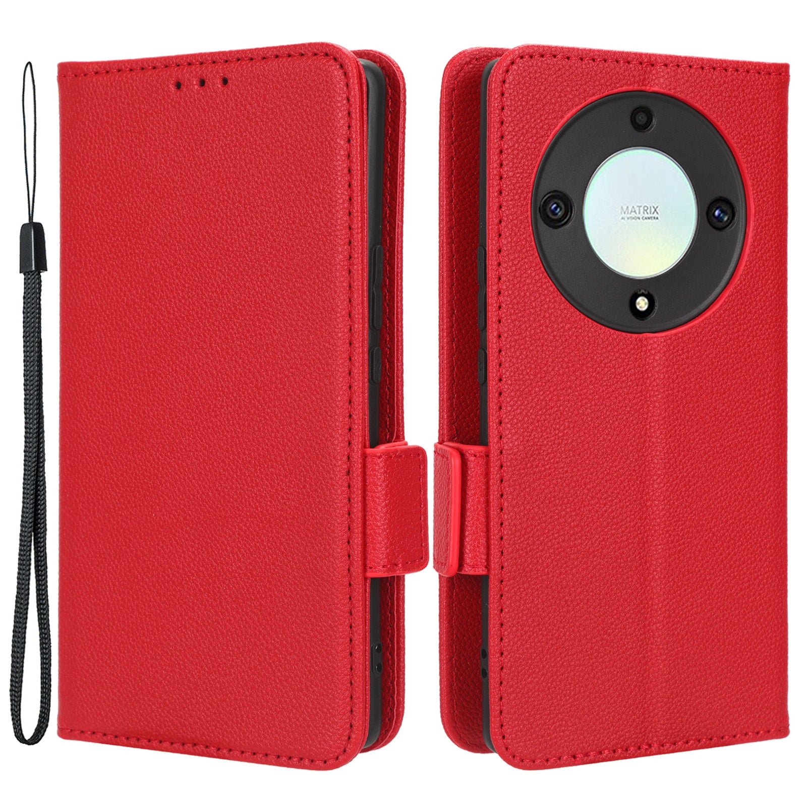 For Honor X9a 5G / X40 5G / Magic5 Lite 5G Phone Case Wallet Stand Litchi Texture Leather Phone Cover