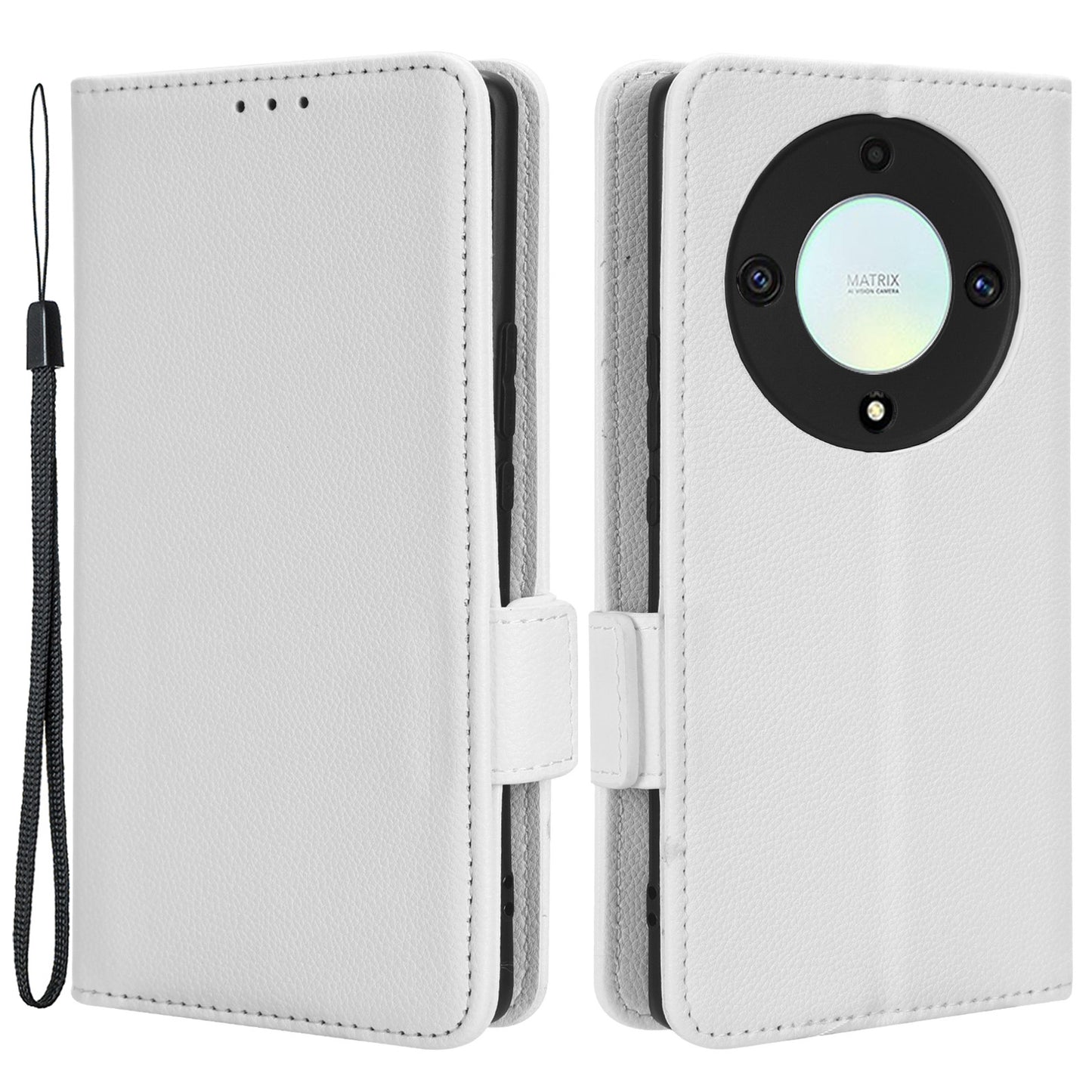 For Honor X9a 5G / X40 5G / Magic5 Lite 5G Phone Case Wallet Stand Litchi Texture Leather Phone Cover