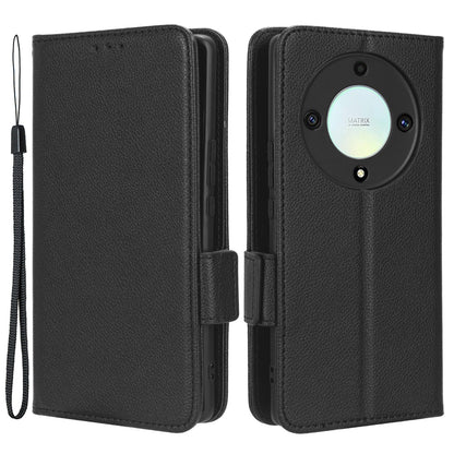 For Honor X9a 5G / X40 5G / Magic5 Lite 5G Phone Case Wallet Stand Litchi Texture Leather Phone Cover