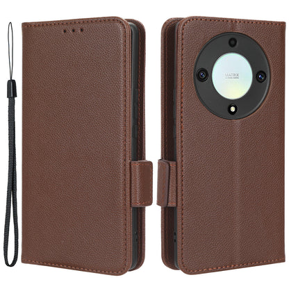 For Honor X9a 5G / X40 5G / Magic5 Lite 5G Phone Case Wallet Stand Litchi Texture Leather Phone Cover