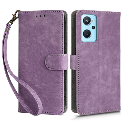 For Realme 9i 4G / Oppo A36 / A76 / A96 4G Leather Phone Case RFID Blocking Phone Wallet Stand Cover with Strap