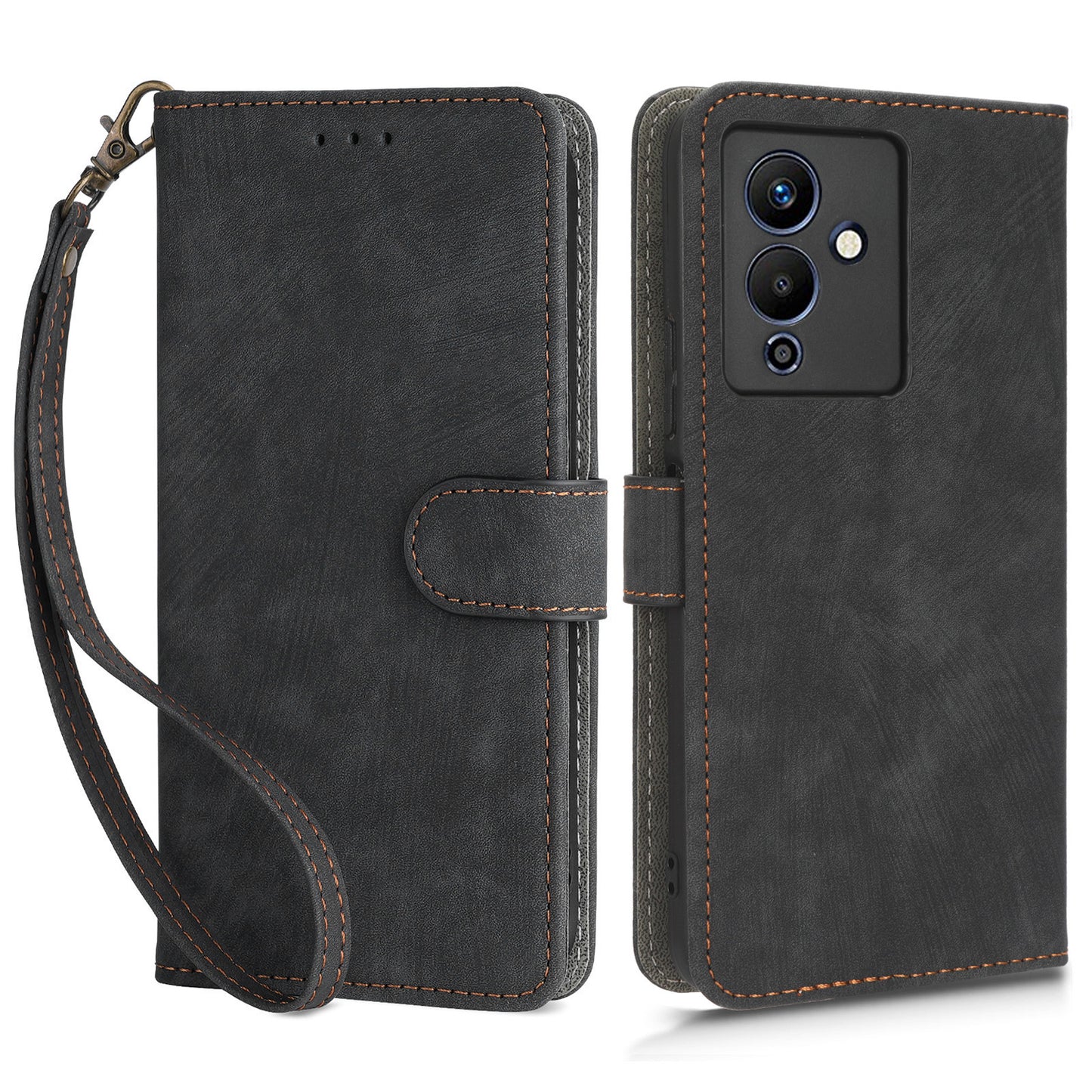 For Infinix Note 12 5G / Note 12 Pro 5G X671 Phone Case PU Leather RFID Blocking Wallet Stand Cover with Strap