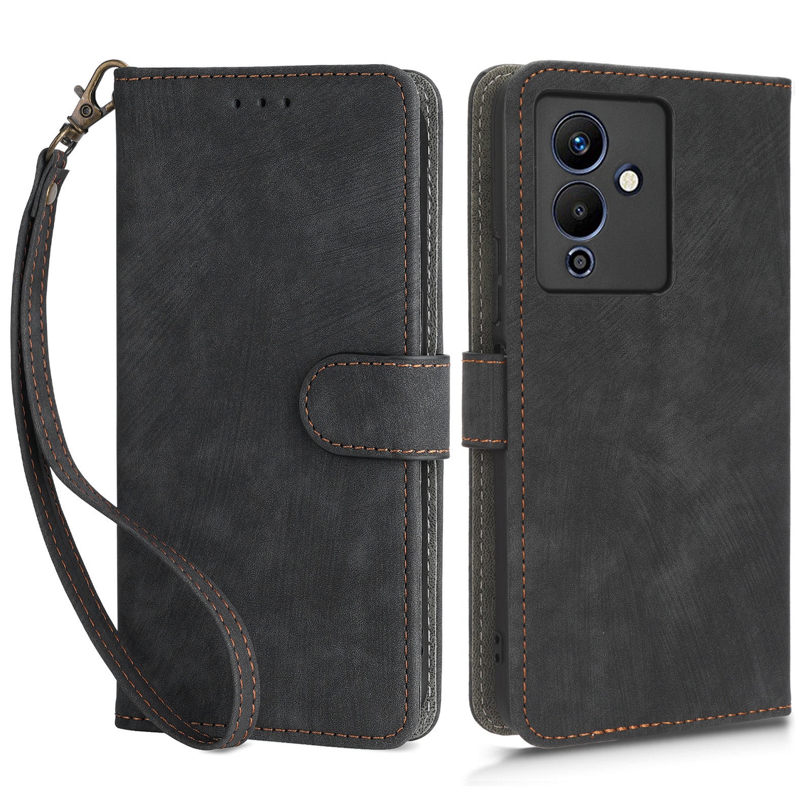For Infinix Note 12 5G / Note 12 Pro 5G X671 Phone Case PU Leather RFID Blocking Wallet Stand Cover with Strap