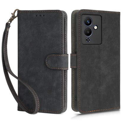 For Infinix Note 12 5G / Note 12 Pro 5G X671 Phone Case PU Leather RFID Blocking Wallet Stand Cover with Strap