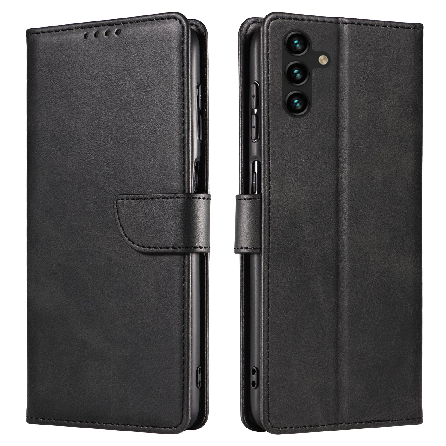 For Samsung Galaxy A04s 4G (164.7 x 76.7 x 9.1 mm) Anti-drop Phone Cover Square Leather Phone Case Stand Wallet