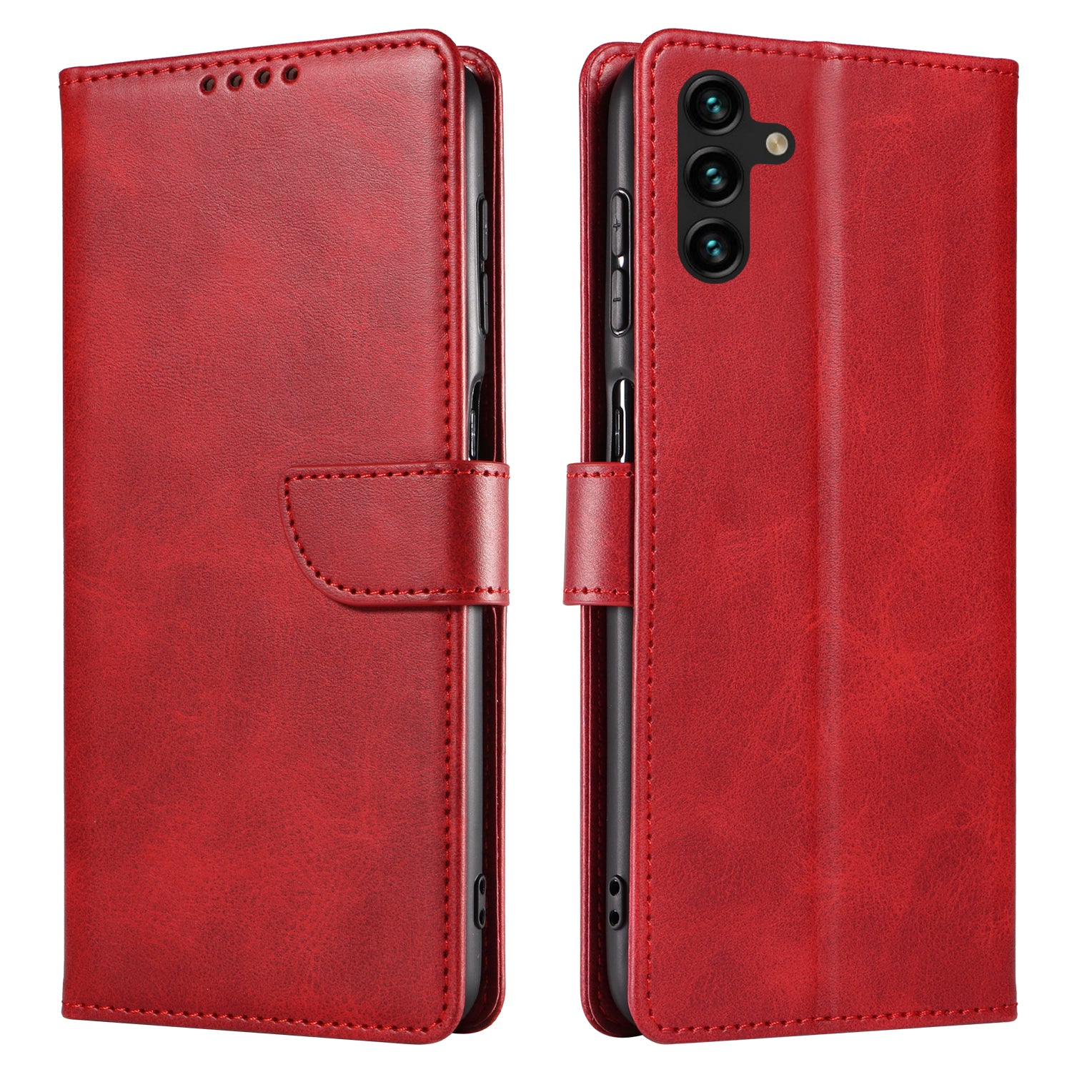 For Samsung Galaxy A04s 4G (164.7 x 76.7 x 9.1 mm) Anti-drop Phone Cover Square Leather Phone Case Stand Wallet
