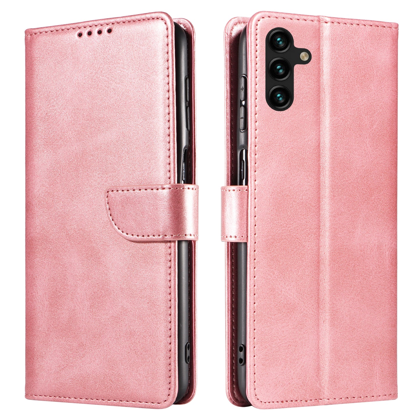 For Samsung Galaxy A04s 4G (164.7 x 76.7 x 9.1 mm) Anti-drop Phone Cover Square Leather Phone Case Stand Wallet