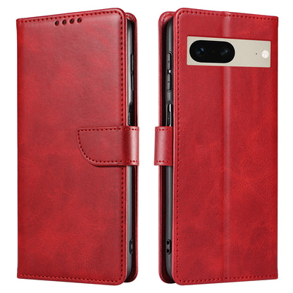 For Google Pixel 7 5G Square Clasp Phone Cover Scratch-resistant Flip Leather Phone Case with Stand Wallet
