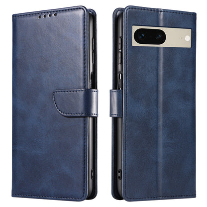 For Google Pixel 7 5G Square Clasp Phone Cover Scratch-resistant Flip Leather Phone Case with Stand Wallet