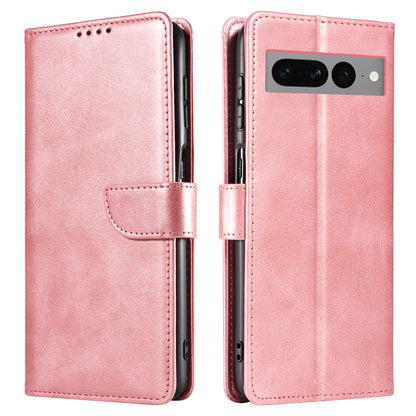 For Google Pixel 7 Pro 5G Anti-fall Phone Cover Square Clasp 
 Leather Phone Case with Stand Wallet
