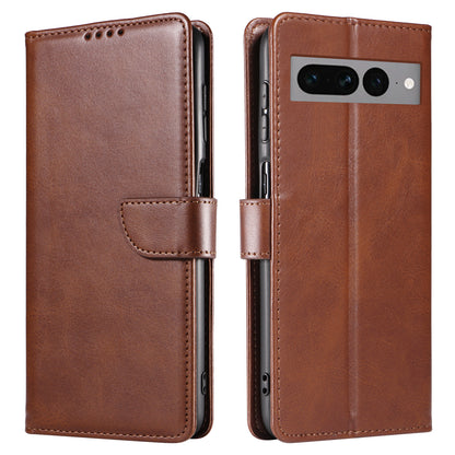 For Google Pixel 7 Pro 5G Anti-fall Phone Cover Square Clasp 
 Leather Phone Case with Stand Wallet