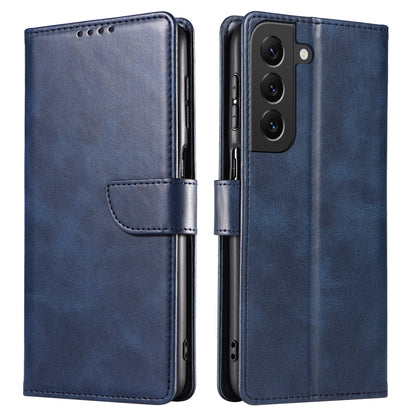 For Samsung Galaxy S23 Phone Cover Square Magnetic Clasp Stand Wallet Leather Drop-proof Flip Phone Case