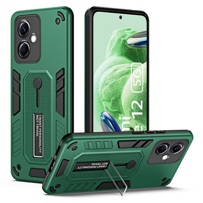For Xiaomi Redmi Note 12 5G (India) / Poco X5 5G Kickstand Phone Case Finger Ring Strap PC+TPU Cover