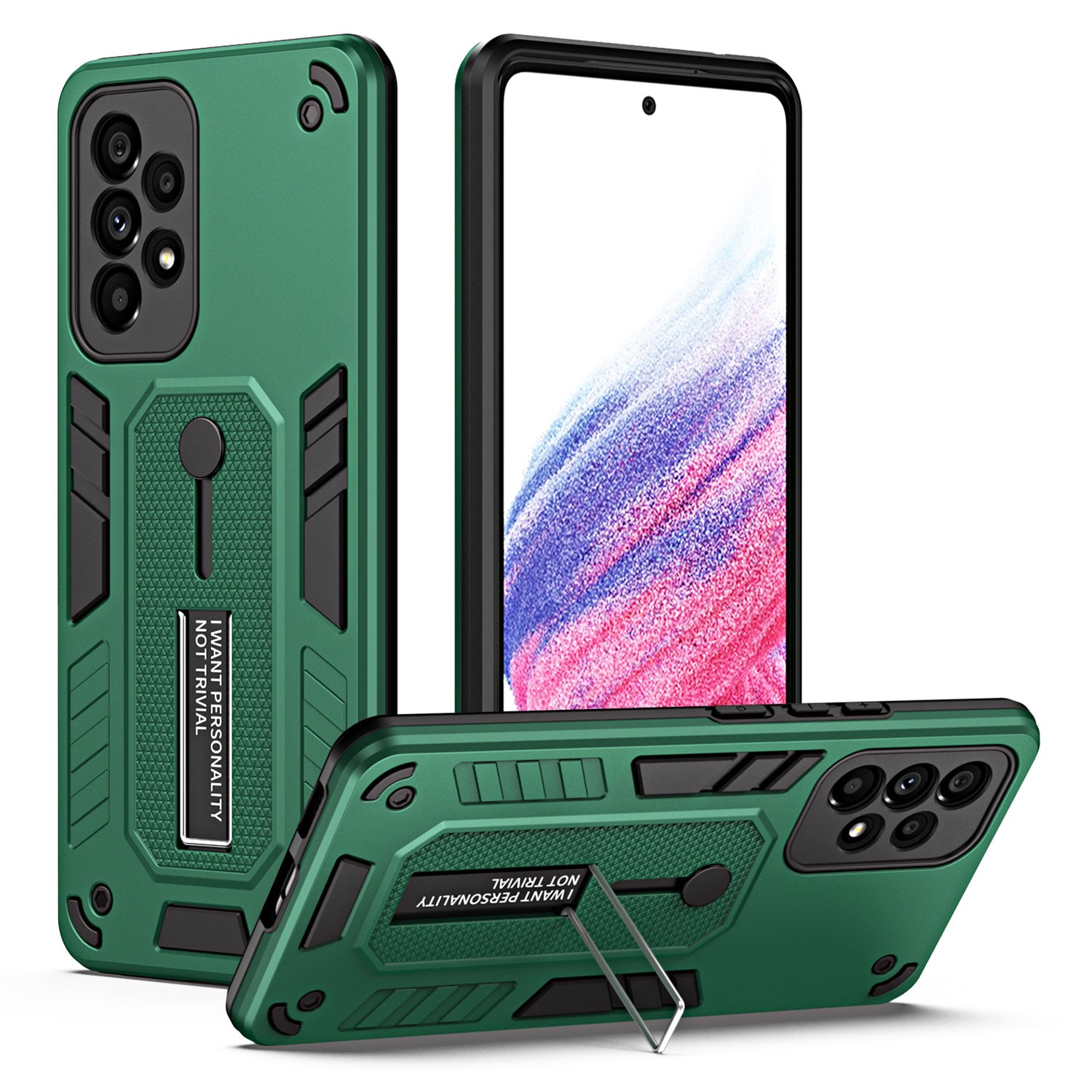 Kickstand Phone Case for Samsung Galaxy A53 5G , TPU + PC Anti-fall Phone Back Cover