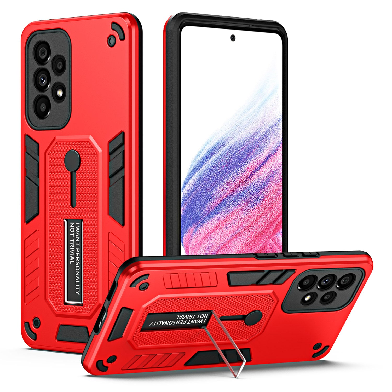 Kickstand Phone Case for Samsung Galaxy A53 5G , TPU + PC Anti-fall Phone Back Cover