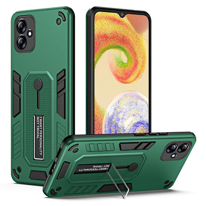 TPU + PC Phone Case for Samsung Galaxy A04 4G (164.4 x 76.3 x 9.1 mm) , Kickstand Protective Phone Cover