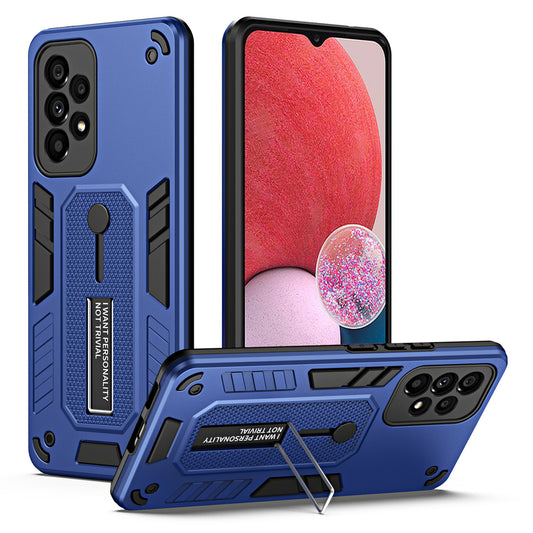Shockproof Phone Case Kickstand For Samsung Galaxy A13 4G , PC + TPU Non-slip Smartphone Cover