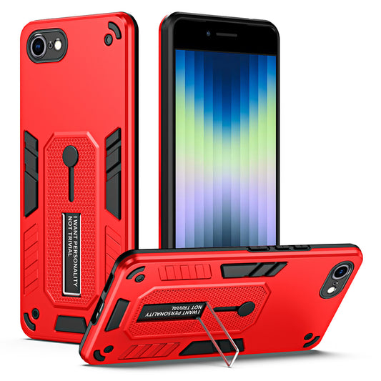 For iPhone 7  / 8 4.7 inch / SE (2020) / SE (2022) PC + TPU Kickstand Phone Case Finger Grip Protective Cover