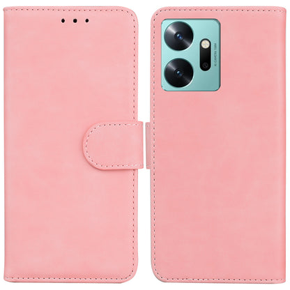 For Infinix Zero 20 4G Solid Color Leather Phone Case Stand Protective Phone Wallet Cover