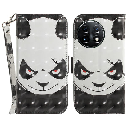 Anti-drop Cell Phone Cover for OnePlus 11 5G Pattern Printing Leather Wallet Phone Stand Case with Strap