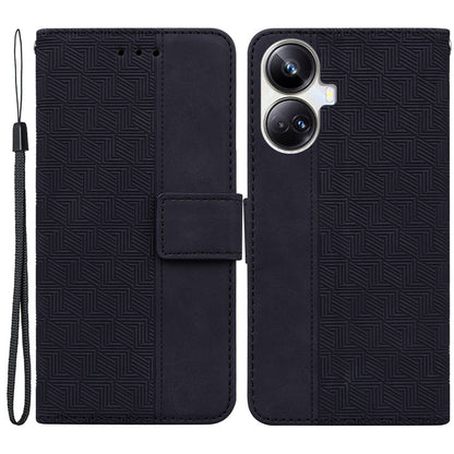 Protective Phone Case For Realme 10 Pro+ 5G , Stand Imprinted Leather Cell Phone Cover Wallet