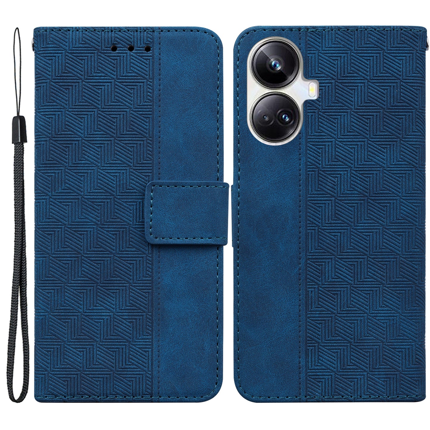 Protective Phone Case For Realme 10 Pro+ 5G , Stand Imprinted Leather Cell Phone Cover Wallet