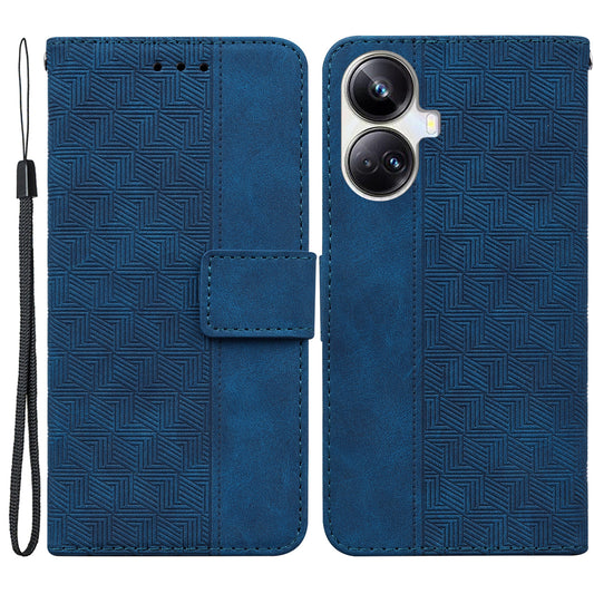 Protective Phone Case For Realme 10 Pro+ 5G , Stand Imprinted Leather Cell Phone Cover Wallet