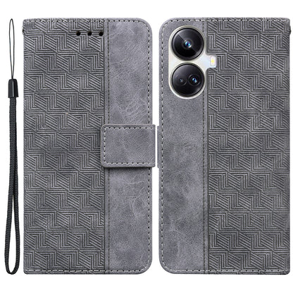 Protective Phone Case For Realme 10 Pro+ 5G , Stand Imprinted Leather Cell Phone Cover Wallet