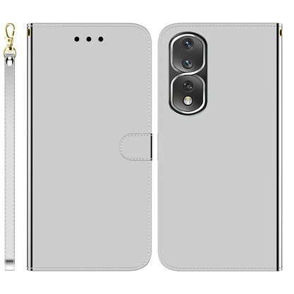 For Honor 80 Pro 5G Flip Phone Wallet Case Stand Mirror-like Surface Full Protection PU Leather Phone Cover