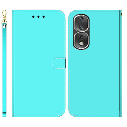 For Honor 80 Pro 5G Flip Phone Wallet Case Stand Mirror-like Surface Full Protection PU Leather Phone Cover