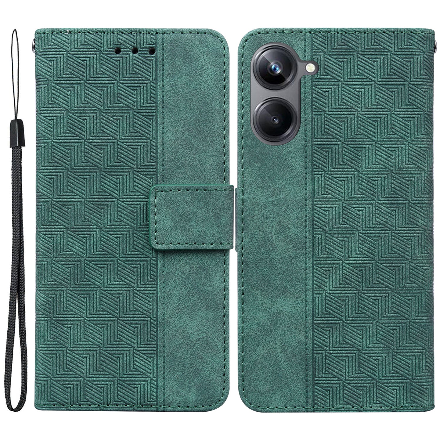 For Realme 10 Pro 5G Imprinted Leather Phone Case Phone Wallet Stand Protective Cover