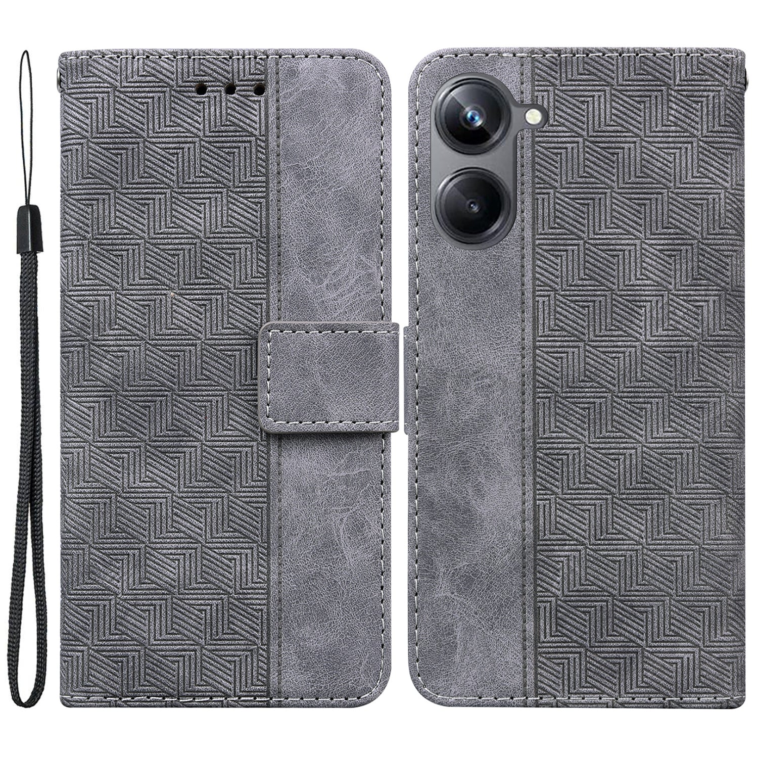 For Realme 10 Pro 5G Imprinted Leather Phone Case Phone Wallet Stand Protective Cover