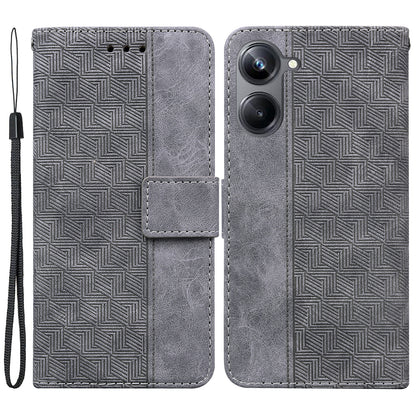 For Realme 10 Pro 5G Imprinted Leather Phone Case Phone Wallet Stand Protective Cover