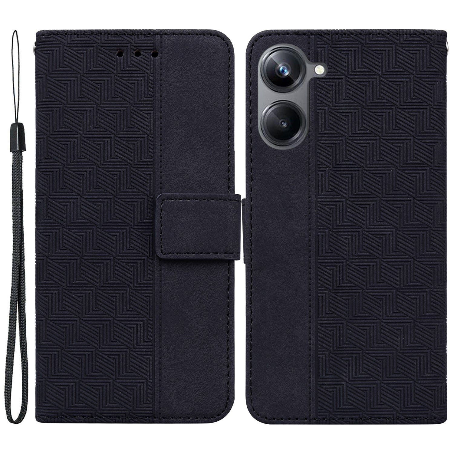 For Realme 10 Pro 5G Imprinted Leather Phone Case Phone Wallet Stand Protective Cover