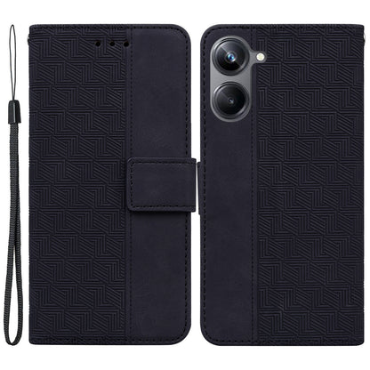 For Realme 10 Pro 5G Imprinted Leather Phone Case Phone Wallet Stand Protective Cover