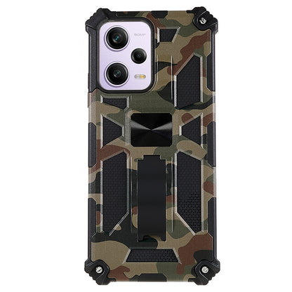 For Xiaomi Redmi Note 12 5G (Global) / (India) / (China) / Poco X5 5G Phone Case Camouflage Kickstand Cover
