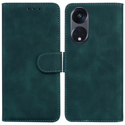 For Oppo Reno8 T 5G / A1 Pro 5G Stand Wallet Cover Solid Color PU Leather Phone Case