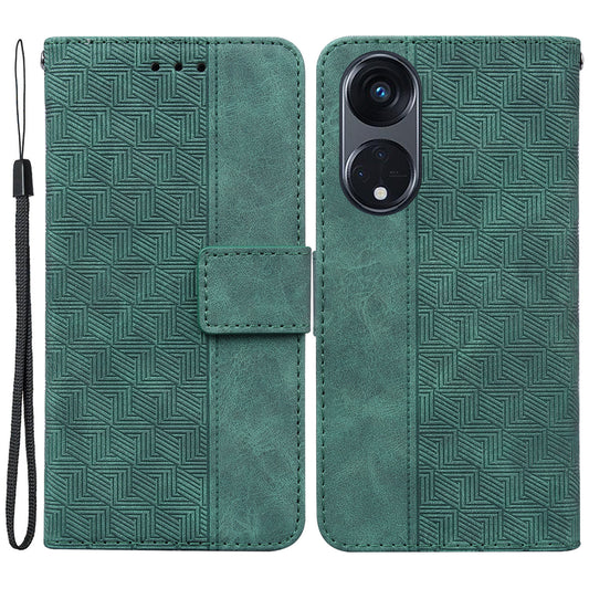 For Oppo Reno8 T 5G / A1 Pro 5G Phone Wallet Stand Cover Imprinted Leather Phone Case