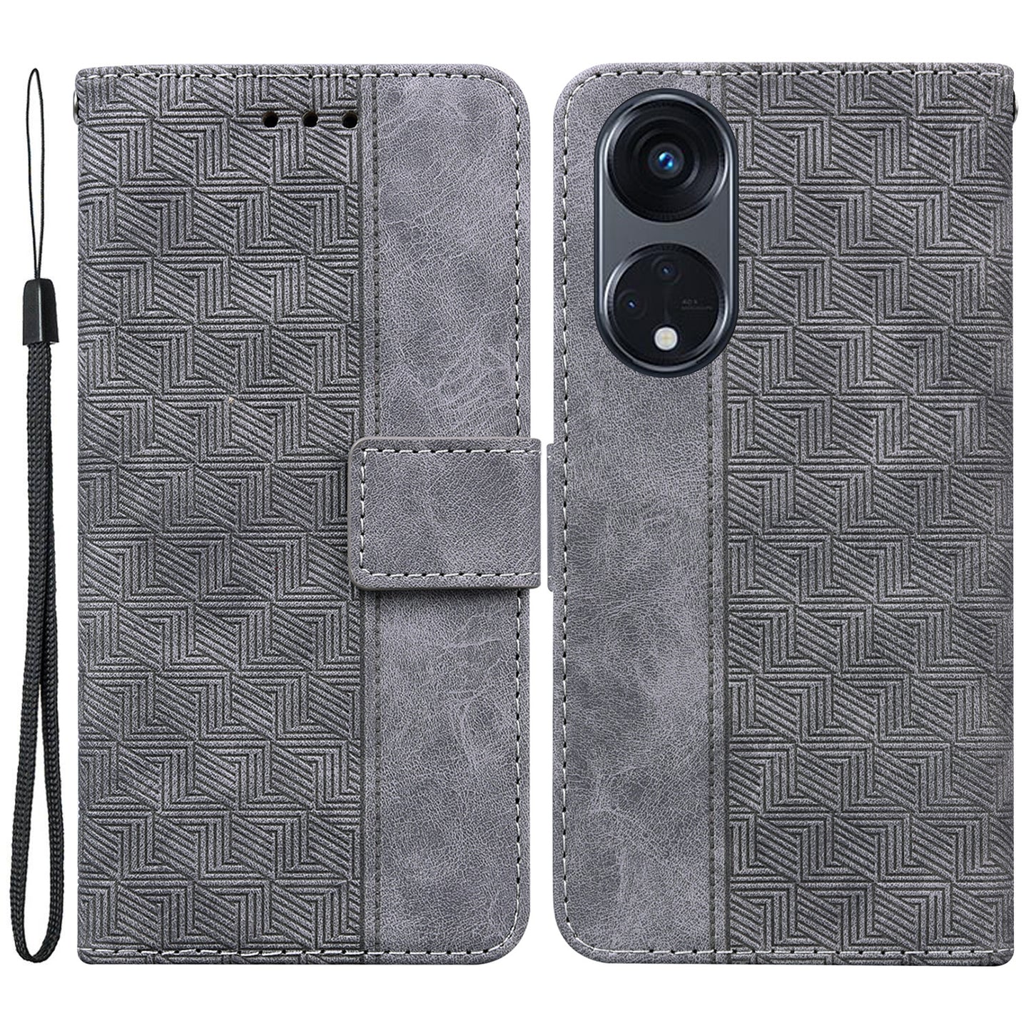 For Oppo Reno8 T 5G / A1 Pro 5G Phone Wallet Stand Cover Imprinted Leather Phone Case